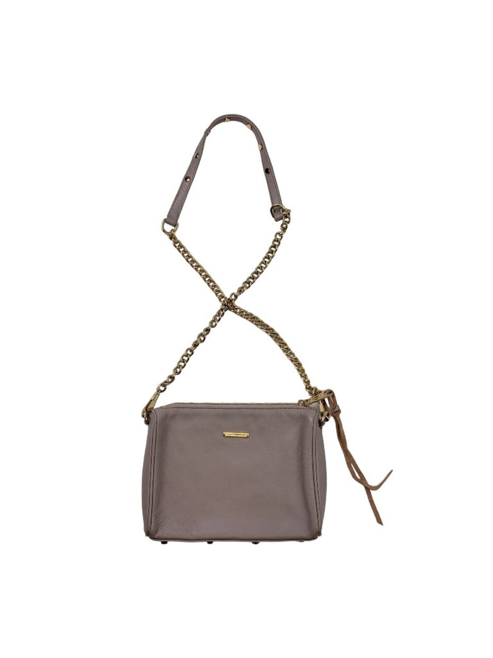 Rebecca Minkoff Leather Zipper Accent Crossbody Bag